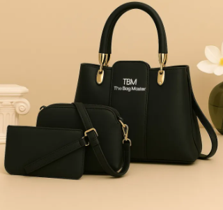 three piece premium quality luxury hand bags for girls